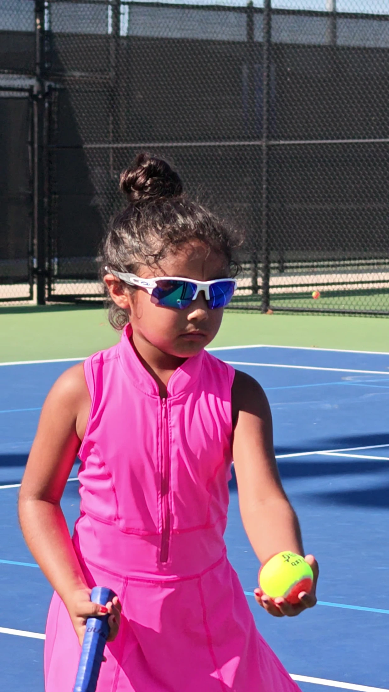 Between points — Penny's tennis training
